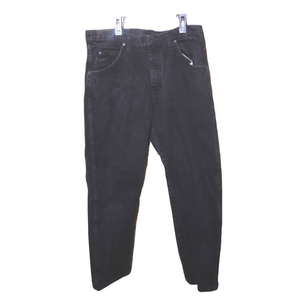 Wrangler Men's Regular Fit Black Jeans Straight Classic 96501CB Size 36x30